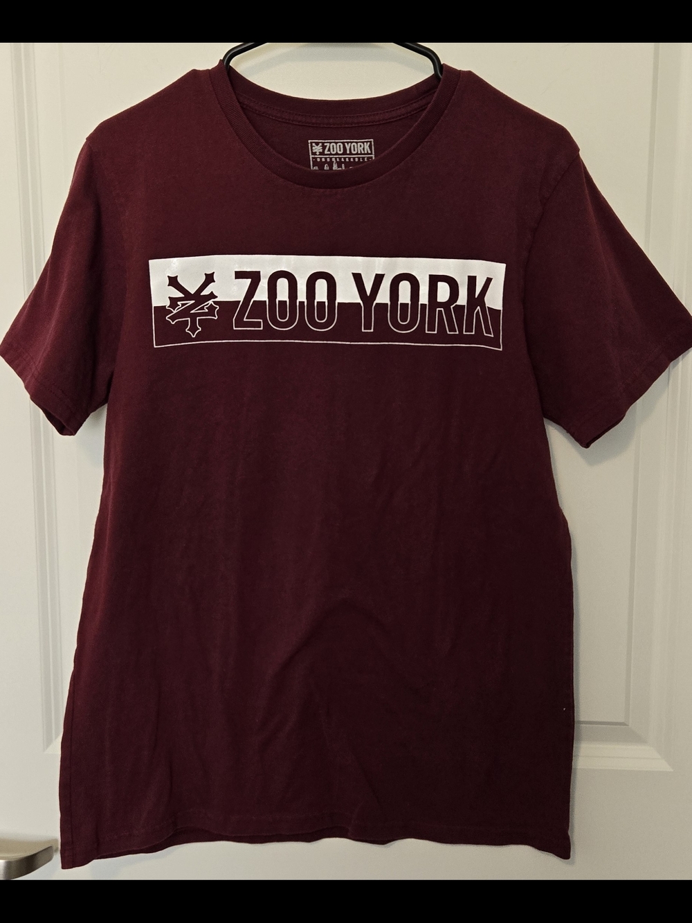 Zoo York Burgundy Graphic Logo Tee Medium Mens Original Clean Cool